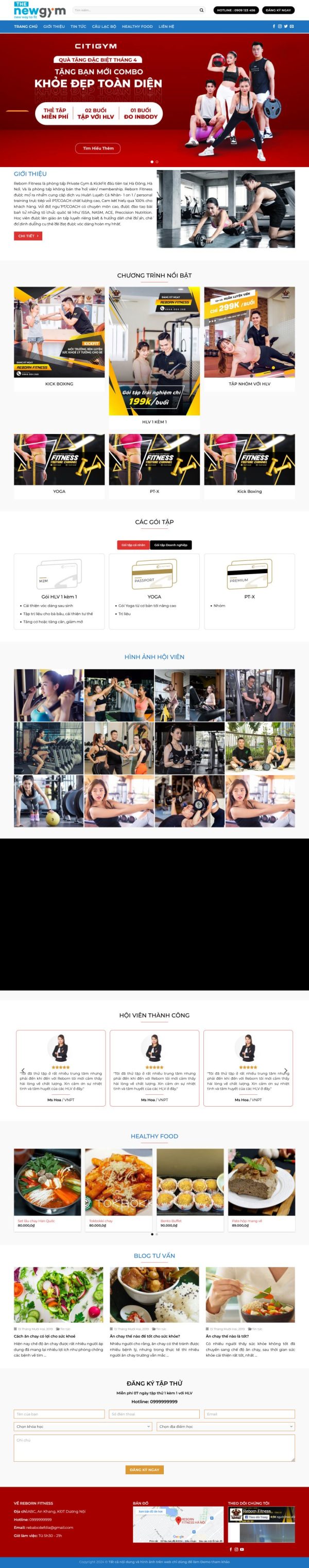 Theme wordpress phòng tập gym