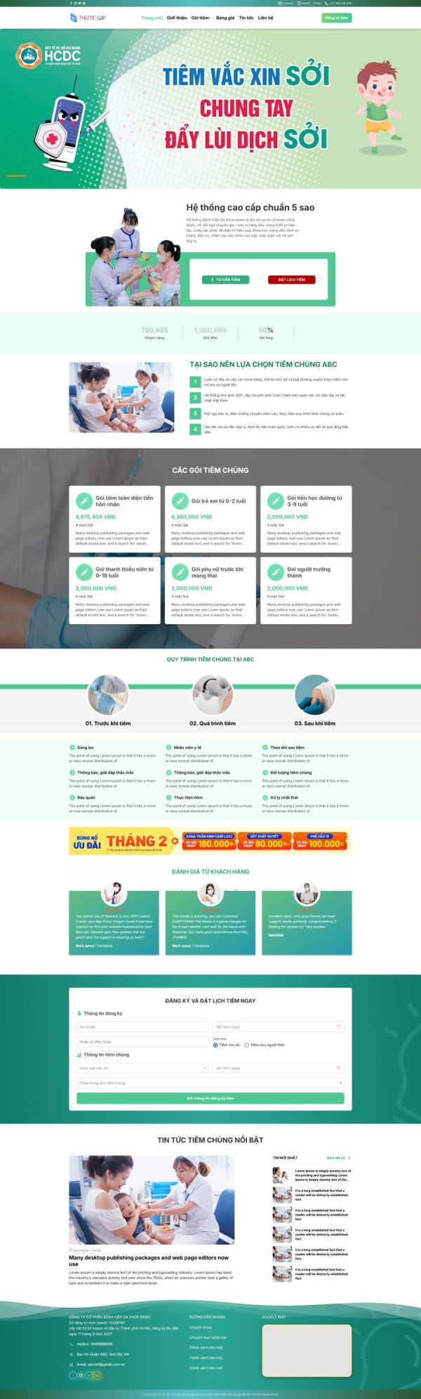 Theme wordpress trung tâm tiêm chủng 1